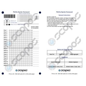 Rimfire Sporter Scorecards