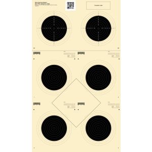50m Rifle reduced for 50yd. 6 Bull Target